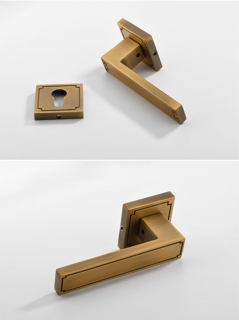 家用室内卧室房间分体锁门把手房门锁木门 实木执手锁 青古分体a款