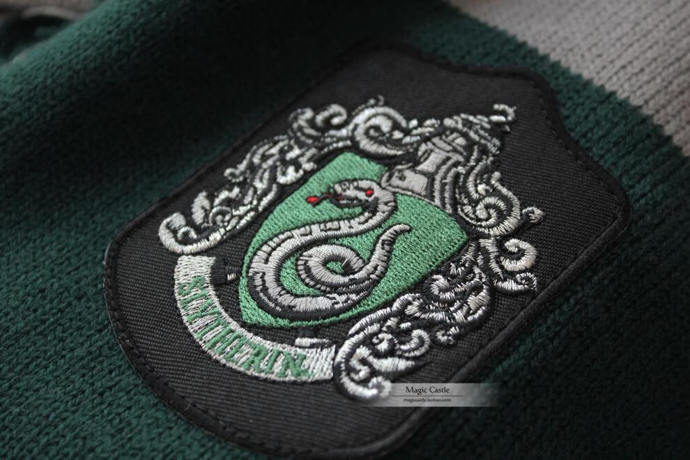 哈利波特 周边 斯莱特林蛇院 刺绣徽章 围巾加长加厚 一代蛇院围巾