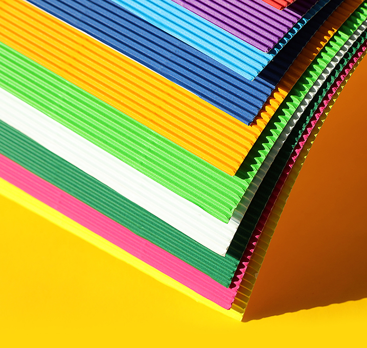 升级款瓦楞纸手工 a4彩色瓦楞纸幼儿园手工材料纸diy立体作品加厚小