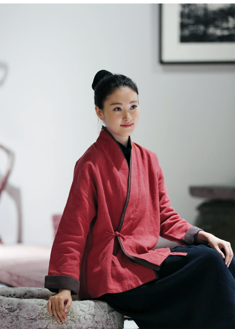 秋冬季茶道服女禅修服茶艺师服装女艺师禅服女套装茶服外套中式小袄