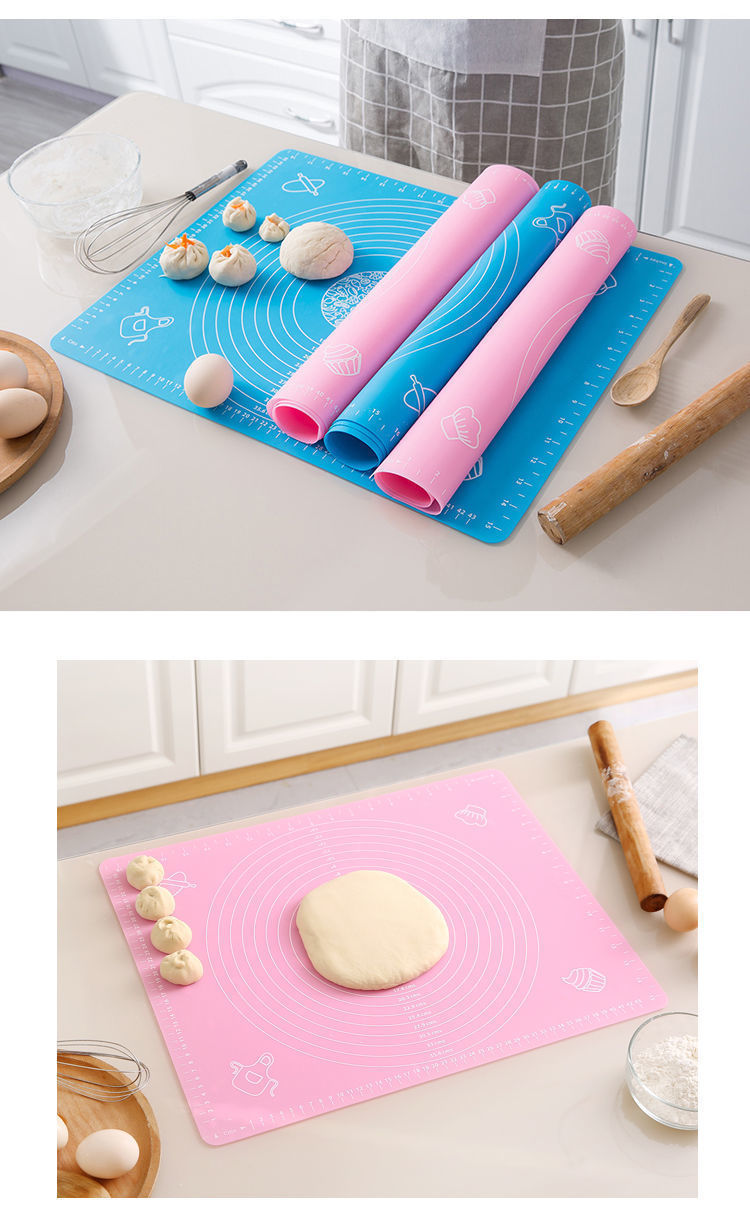 硅胶垫擀揉面垫加厚防滑不沾家用和切面板案板烘焙工具面垫粉色揉面垫