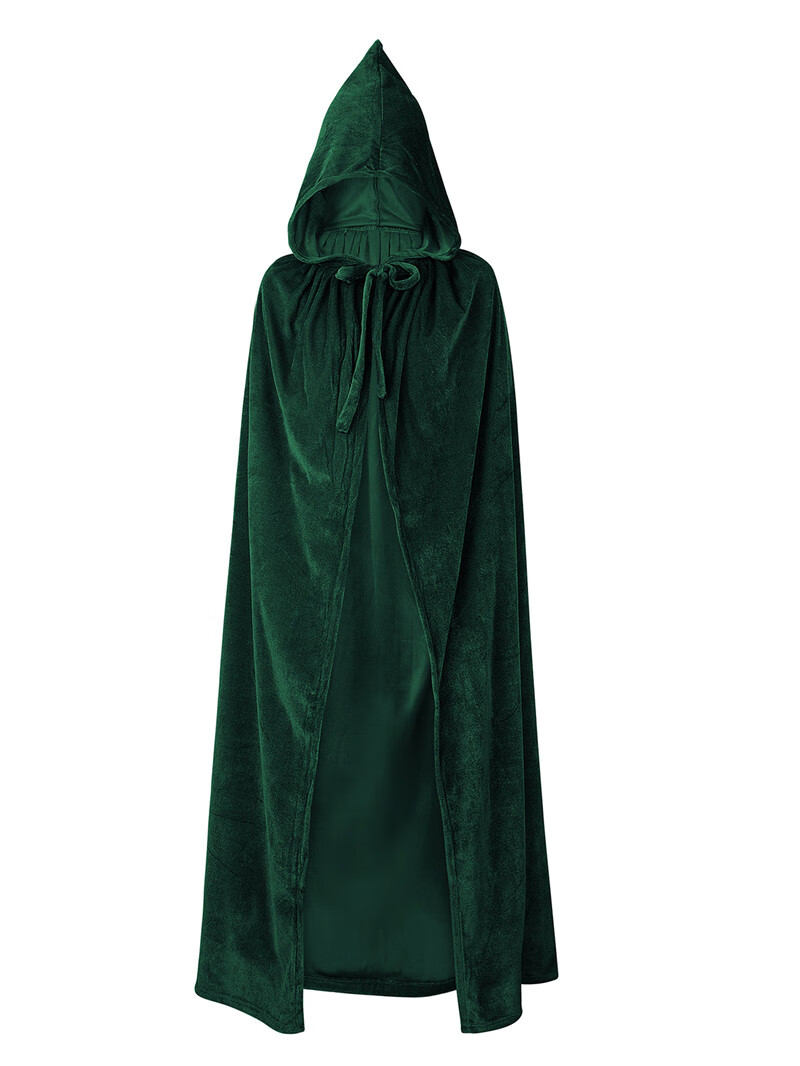 黑袍万圣节披风巫师长袍角色扮演化妆舞会派对服装舞台演出服连帽斗篷
