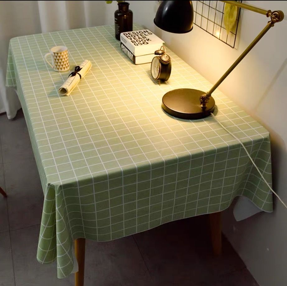 桌布黑白方格北欧ins网红长方形餐桌布茶几学生书桌摆拍背景布tk05150