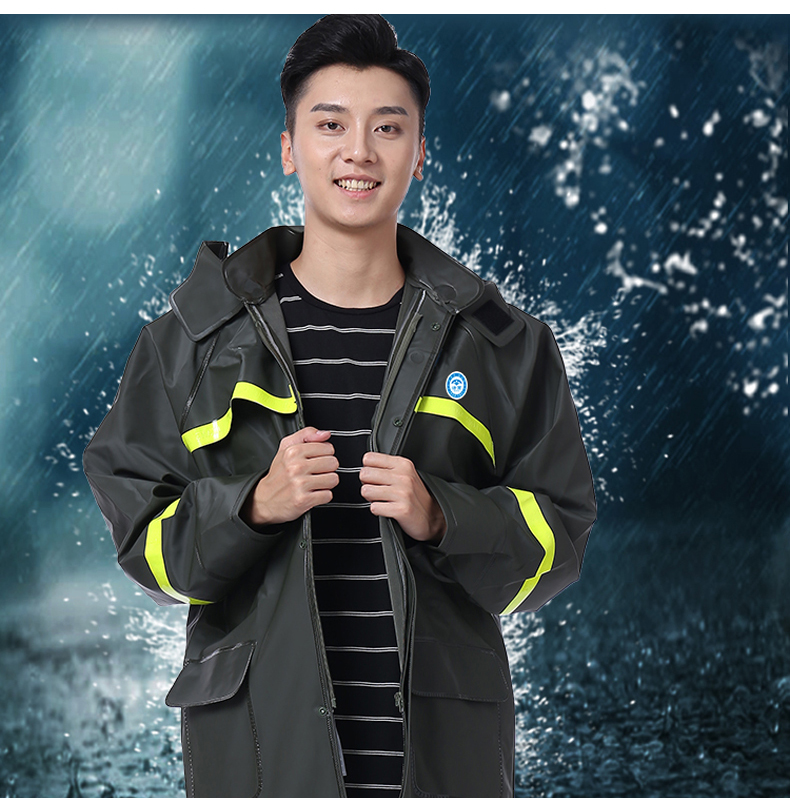 单件上身雨衣 活雨雨衣雨裤单件上衣加厚外卖骑行男电动摩托车劳保