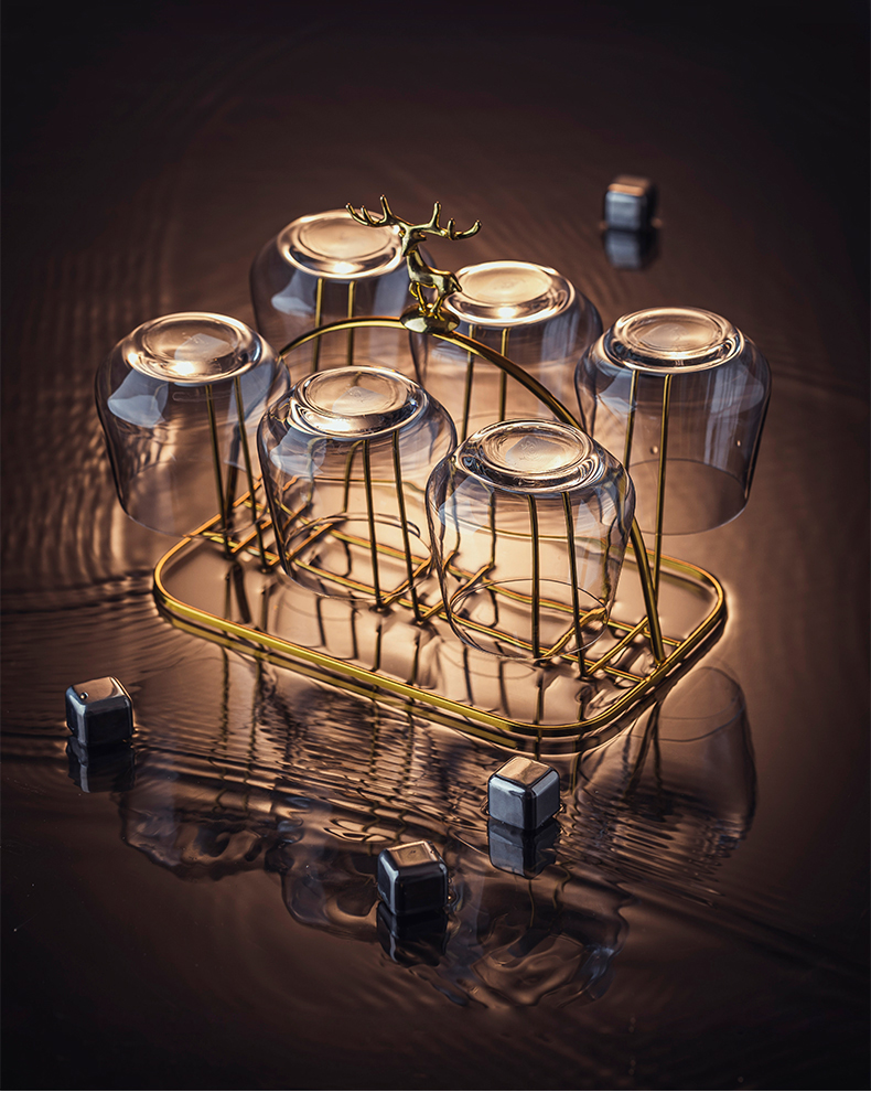 野格酒杯 水晶玻璃酒杯啤酒杯威士忌酒杯洋酒杯子北欧酒吧个性野格