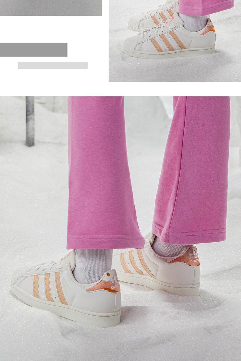adidas阿迪达斯官网三叶草superstarw女子贝壳头板鞋gv8344白肉色粉色
