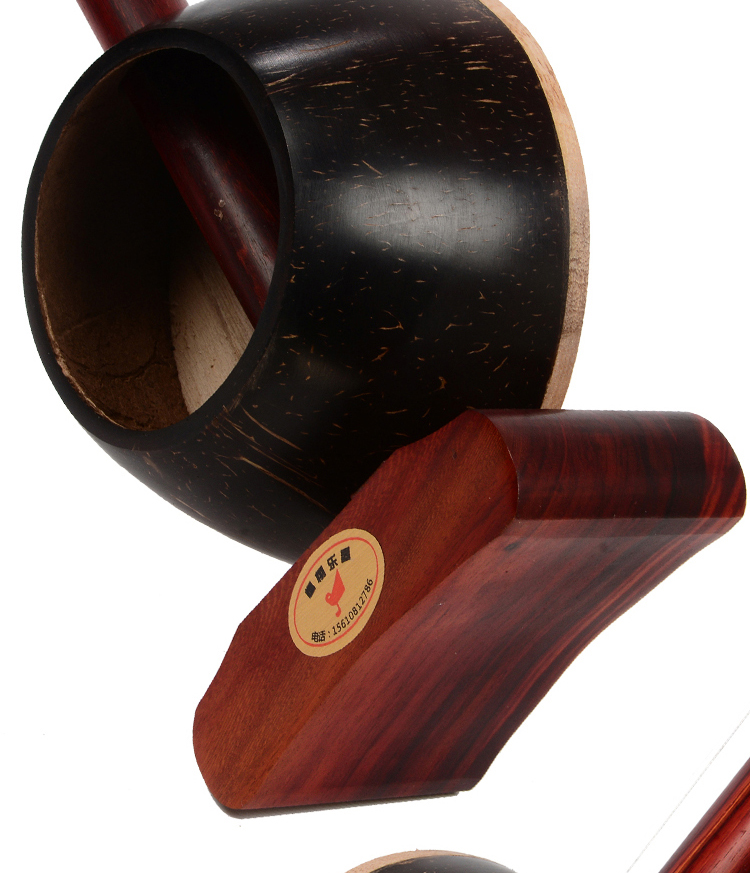 京盈乐器 板胡秦腔板胡秦腔印尼老椰壳演奏级中音板胡高音板胡级 卷书