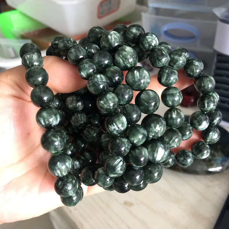 鹿朵 绿龙晶手链 绿泥石手串 男款女款 12mm
