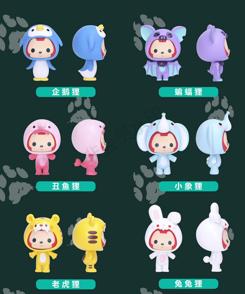 万代 阿狸动物系列盲盒可爱女生公仔摆件卡通动漫周边礼物 全新未拆