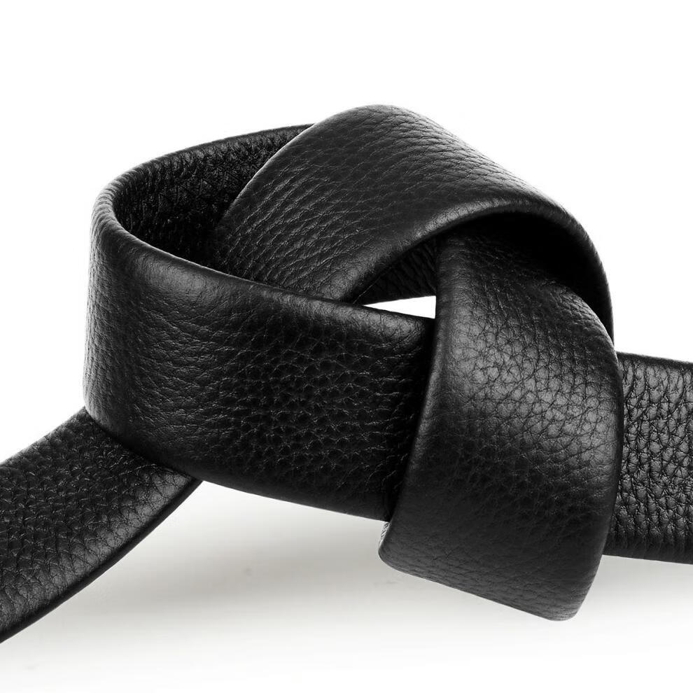 新年装无头皮带不带头腰带35厘米自动扣裤带男士无头裤带商务哈璐亚头