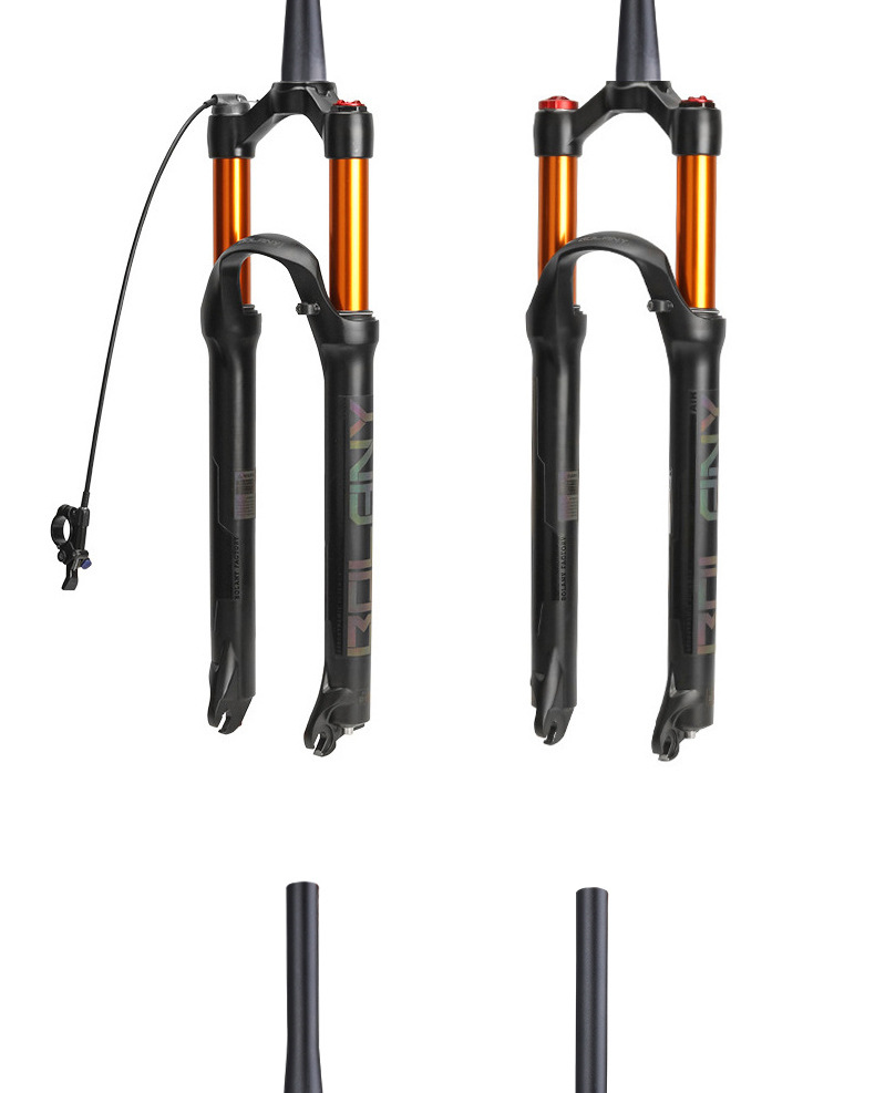 自行车前叉2627529阻尼龟兔线控山地车气叉减震气压神叉定制275寸直管