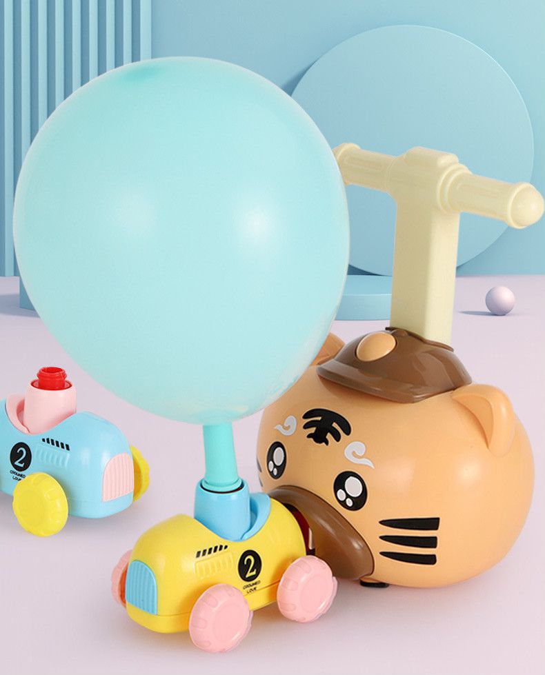 新年礼物气动车玩具儿童空气动力玩具车会飞气球车多功能发射塔男女孩