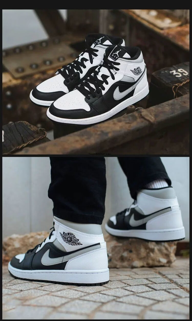 【官方旗舰】aj1高帮黑摩卡高品质男女鞋兔八哥黑曜石纯原实战运动