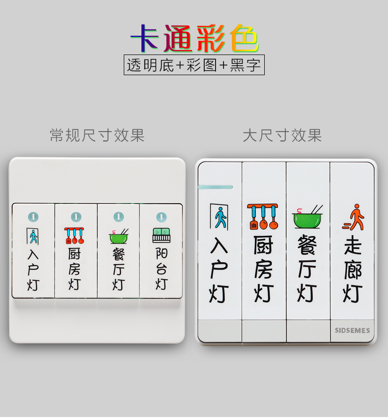 配电箱开关标识贴电表箱开关贴纸夜光装饰墙贴总闸空气开关灯标签通用