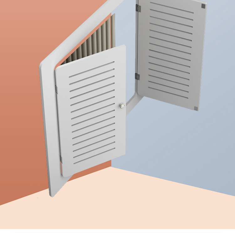 口遮挡盖板暖气装饰遮挡地暖遮挡门 长70高70[洞口长60高60]【图片