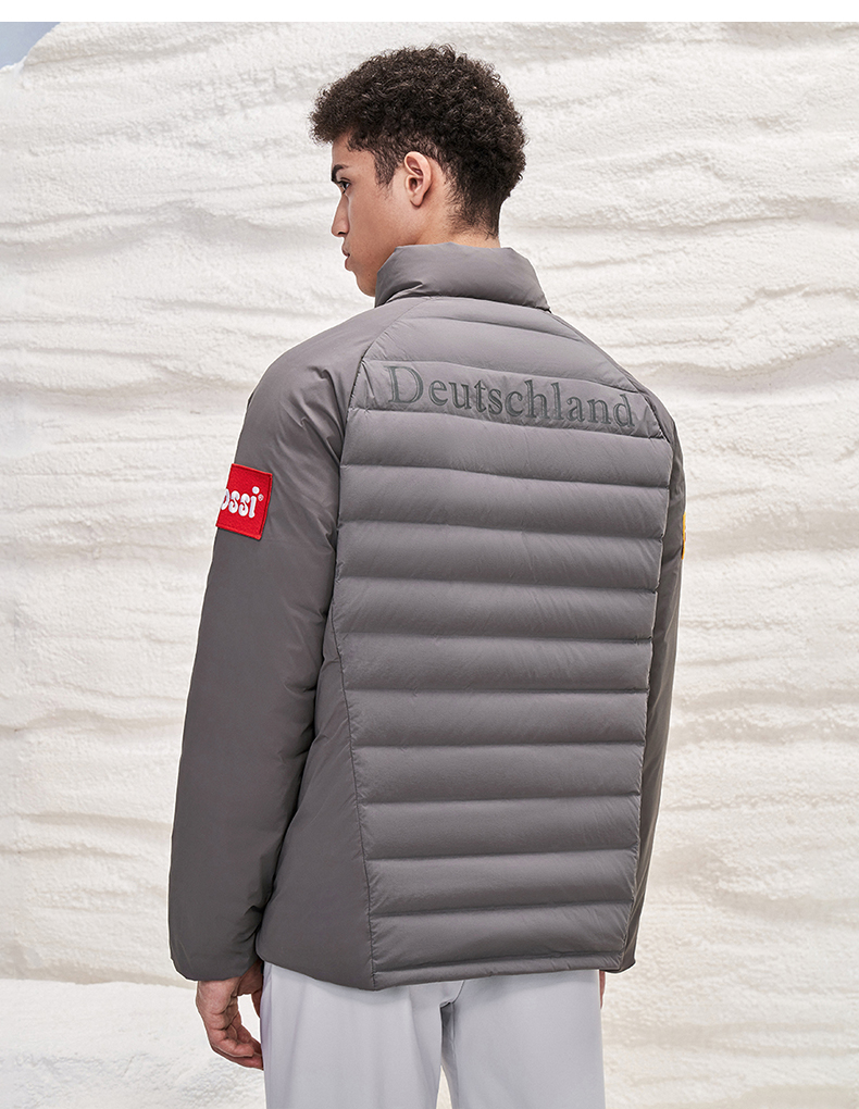 descente迪桑特德国雪橇队联名款男子冬季轻薄运动羽绒服夹克碳灰ccxl