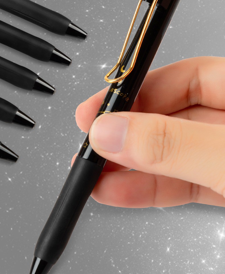 3支装柯林太空之梦按动中性笔学生0.