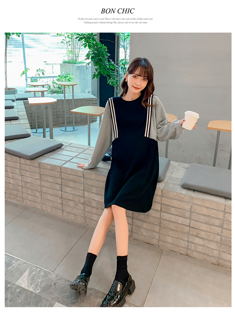 郁彼孕妇装秋冬装孕妇裙秋季冬天外穿孕妇连衣裙宽松大码孕妇裙子孕妈