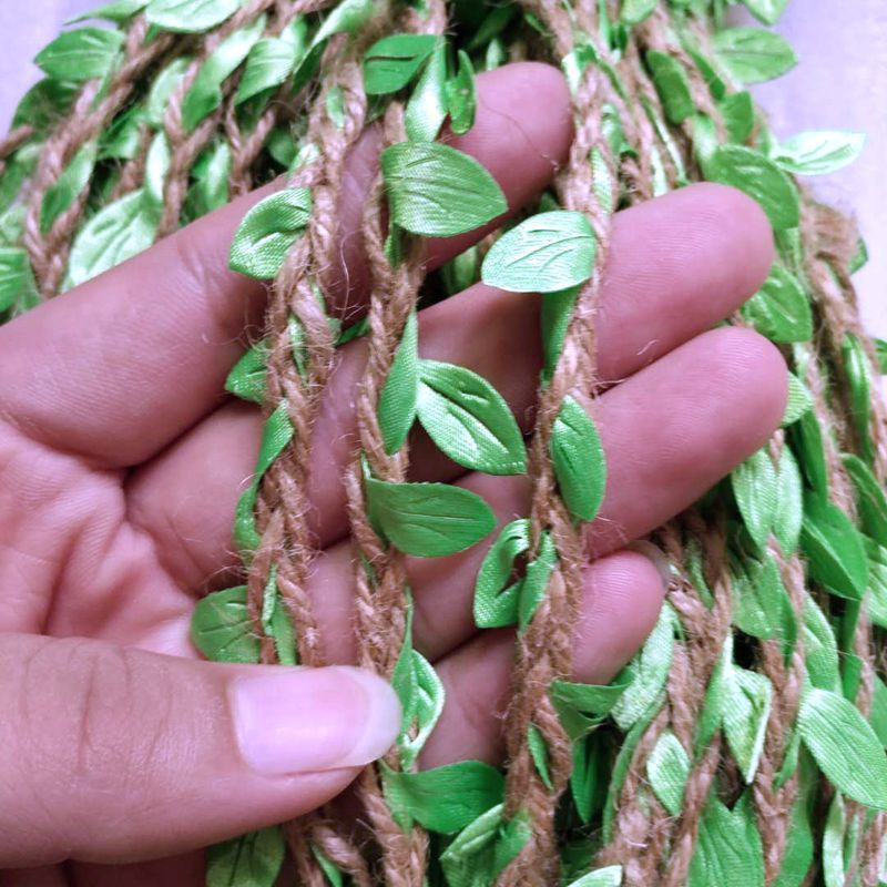 树叶藤条麻绳子装饰材料手工diy森系配件发饰制作腊绳蜡线 深紫叶子
