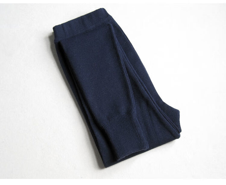 男士羊毛裤保暖弹力修身针织打底羊绒中青年内穿毛线裤灰色男款灰色l