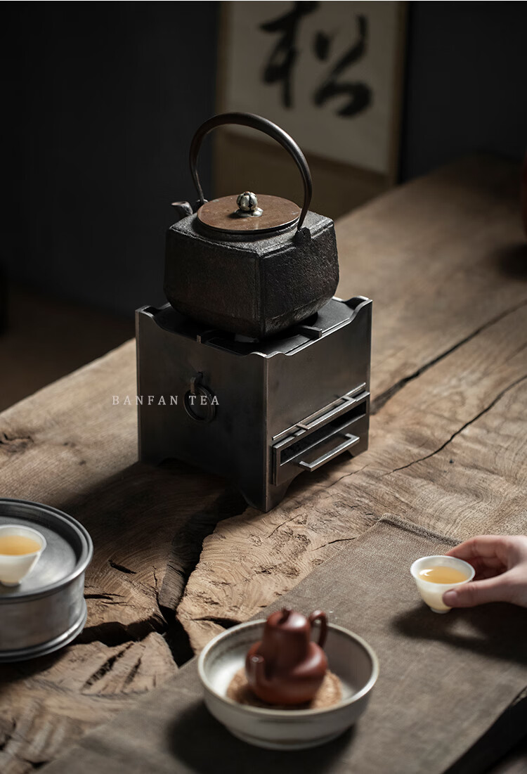 京选好货围炉煮茶日式半梵钢铁侠日式风炉茶室围炉夜话铁炉炉烧烤煲汤