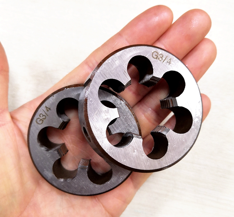 圆柱管螺纹板牙英制圆板牙g4分6分水管板牙1412341寸牙板g34146分管