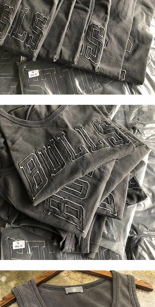 时尚潮流无袖坎肩背心夏季新款复古无袖背心男女nba公牛bulls字母33号