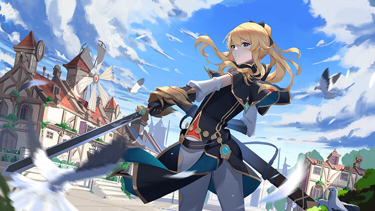 原神琴古恩希尔德蒲公英骑士西风骑士团长游戏动漫二次元摆件 全款