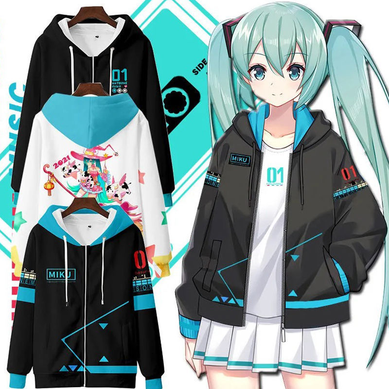 维玛罗初音未来连帽卫衣动漫二次元miku外套男女学生cos痛衣服x121图