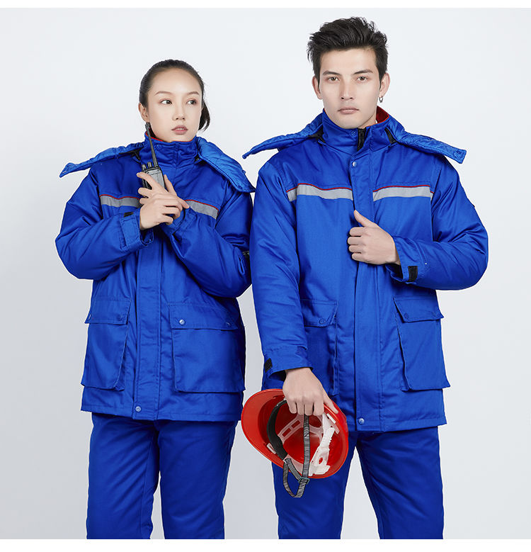 中国石油劳保工作服棉衣冬季加油站工作服中国石化工人工装c 红色棉衣