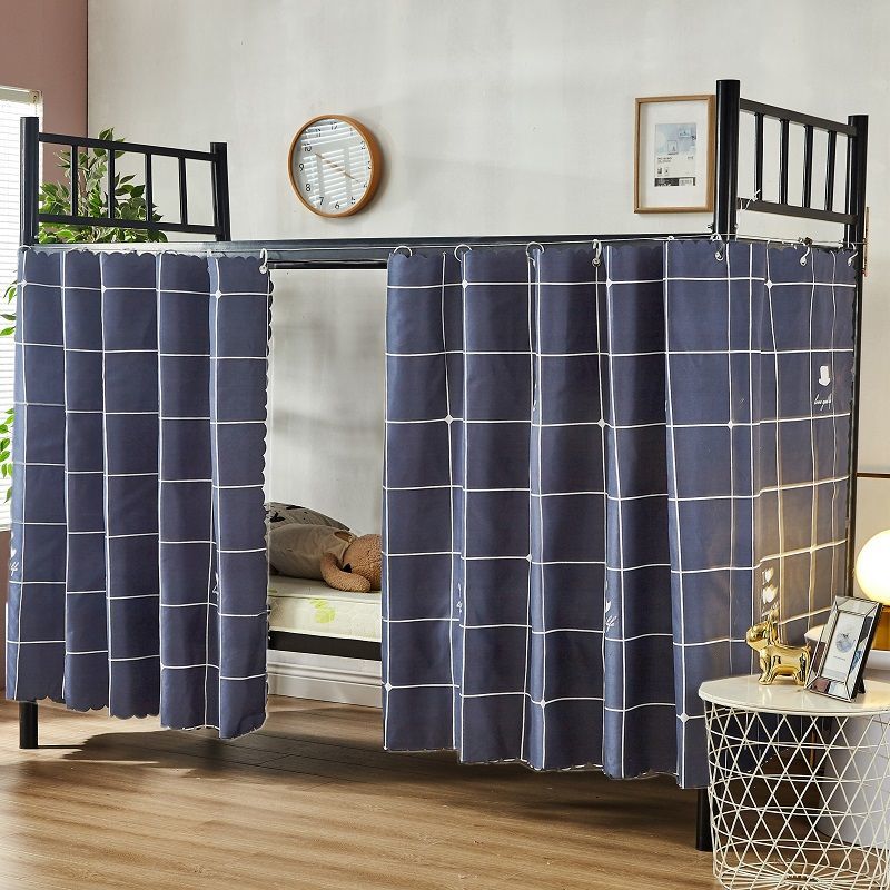 大学生床帘宿舍寝室上铺下铺床半遮光床帘防尘顶遮光布男女生帘子 格