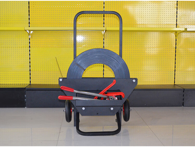 打包带通用便捷式塑钢带带盘车自带刹车不散带辅助打包机工具支架通用