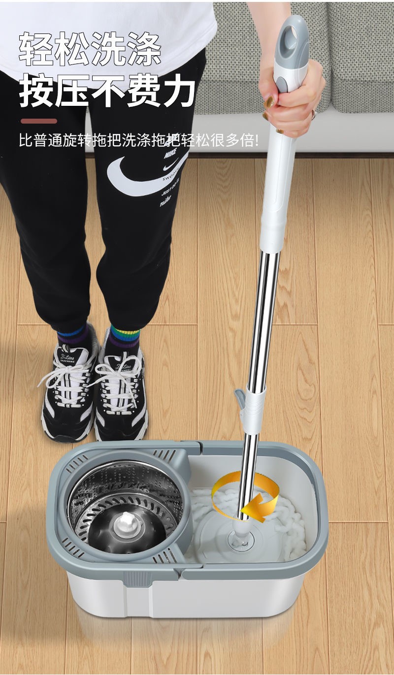 大卫d9拖把大卫旋转拖把d9免手洗2022新款家用一拖净平板吸水拖懒人