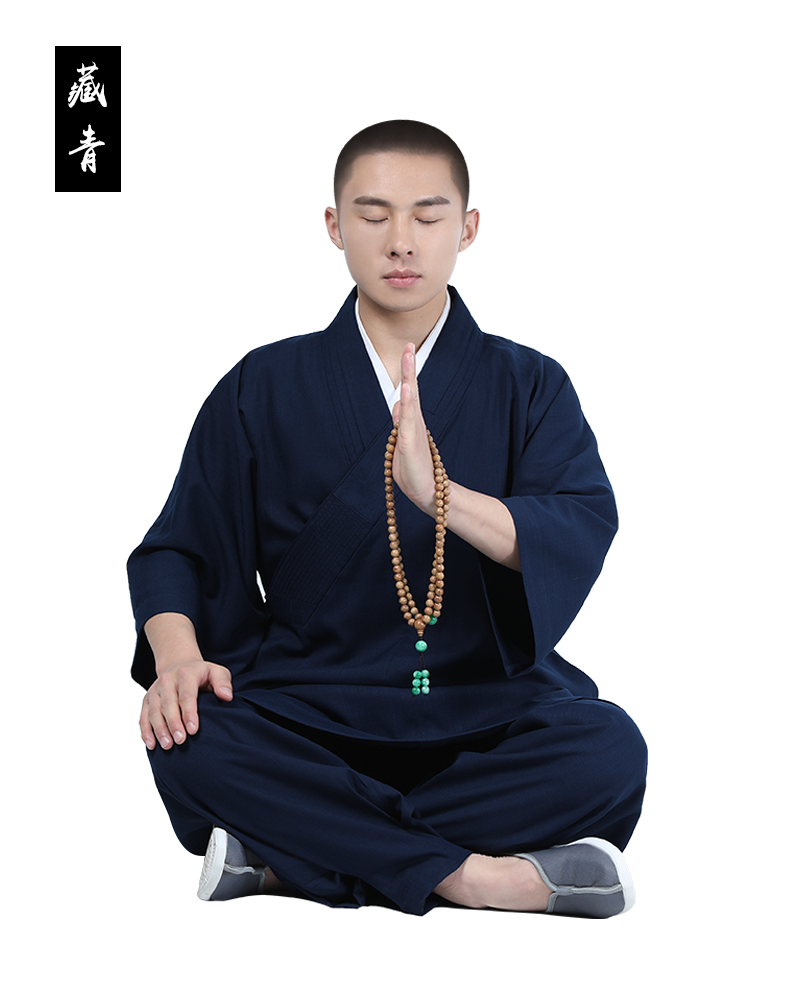 [出家人]僧人服装新冰丝夏季七分袖僧服短褂罗汉褂套装僧衣僧装短袖