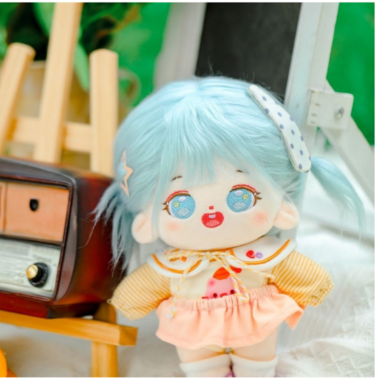 难哄娃娃现货20cm棉花娃娃公仔玩偶难哄可爱炸毛女娃女生礼物原创裸娃