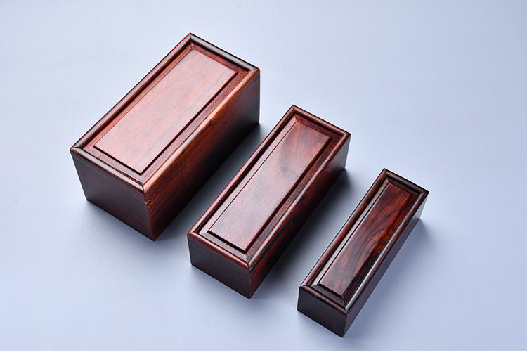 泽道居老红木印章盒实木姓名章盒榫卯结构木盒子红酸枝书法书画章送