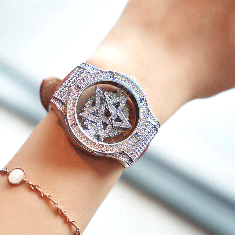 官方旗舰五芒星手表时来运转同款五芒五角星手表女镂空满天星女时装表