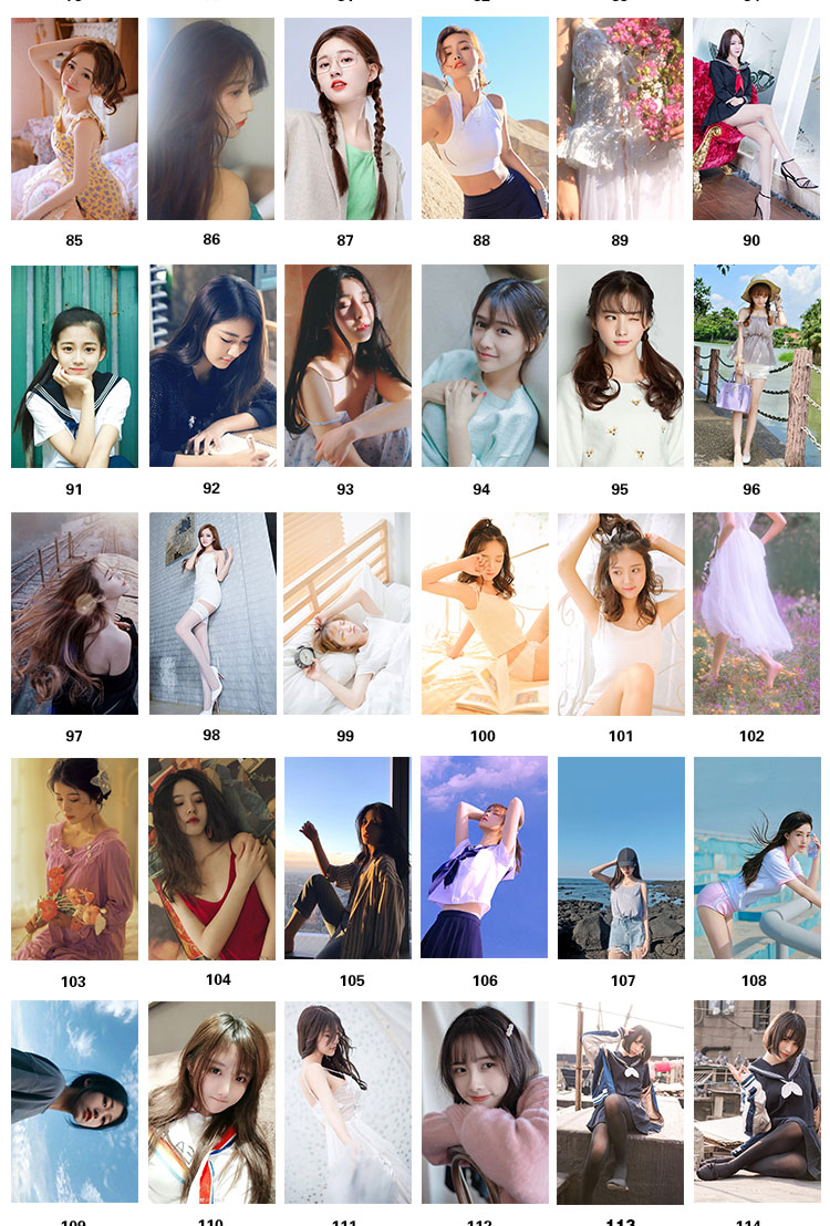 卡贴饭卡美女清纯校花女生性感写真定制磨砂校园卡学生片贴清美女24款