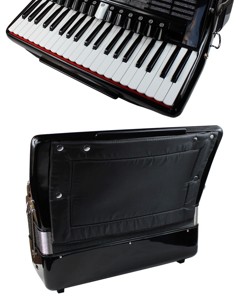 意大利进口120四排簧手风琴乐器 回声琴演奏 黑色 四排簧 120贝司键盘