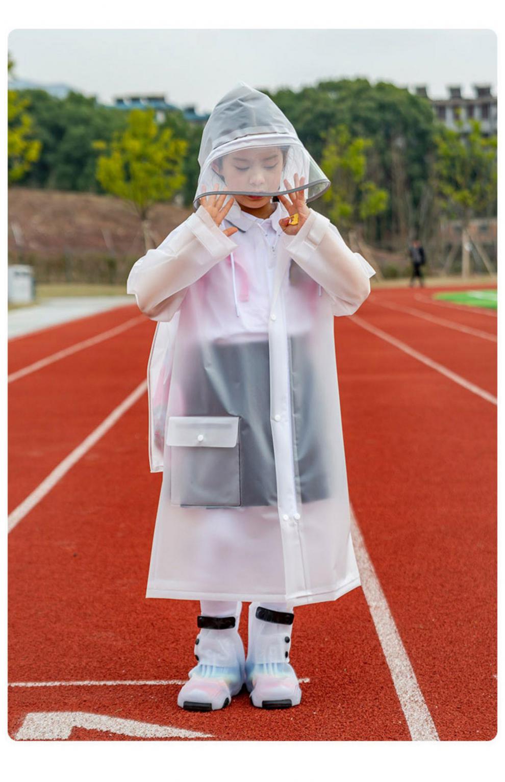 初中生雨衣儿童雨衣可背书包学生上学专中学生轻便雨衣女大童初中可穿