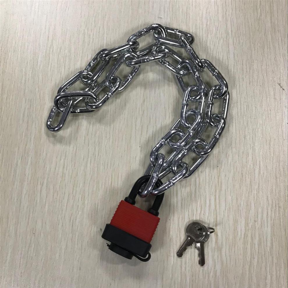 链条锁环形锁自行车电动摩托车抗液压链条锁防盗链子电瓶锁山地车门