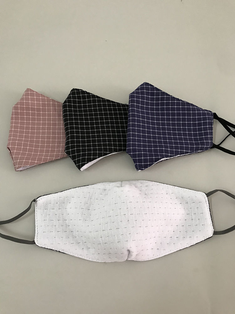 简菲蝶新品口罩布料2022夏季防晒透气男女加大成人时尚格子口罩可水洗