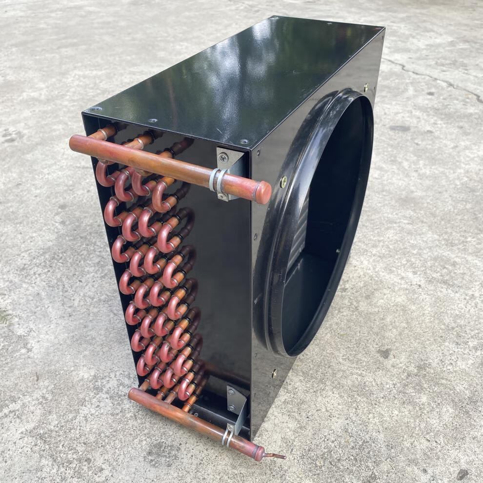 定制风冷水冷冷凝器冷柜实验箱冷库制冷机组铜管铝翅片冷凝器散热器