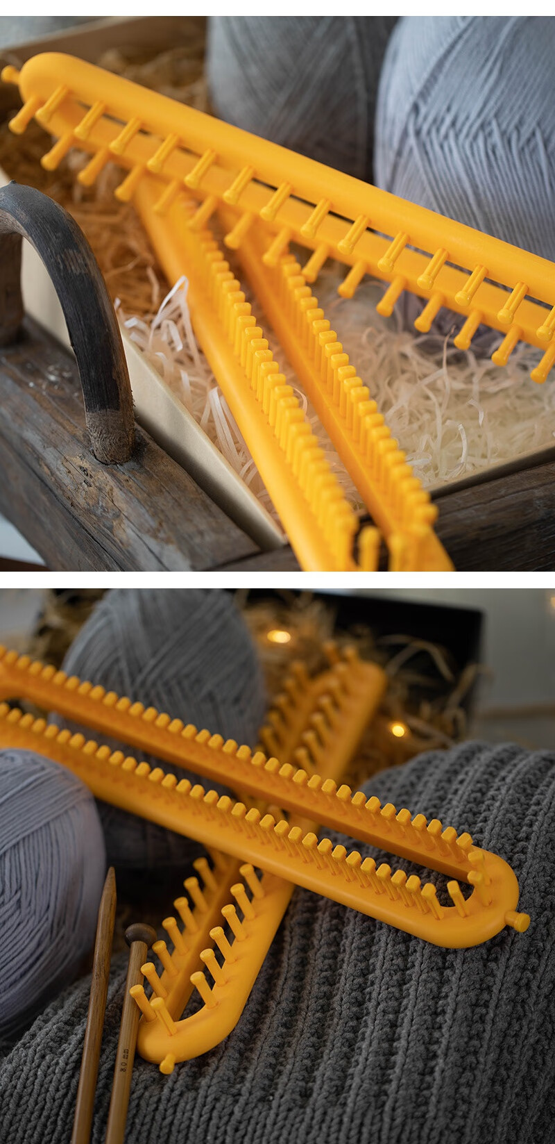 新品手工制作围巾手工制作男友围脖工具套装密齿懒人打围巾用毛线编织