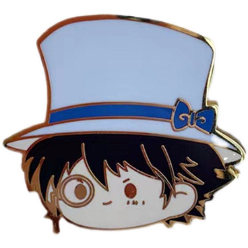约巢柯南周边徽章名侦探柯南周边徽章怪盗基德胸针二次元动漫金属情侣