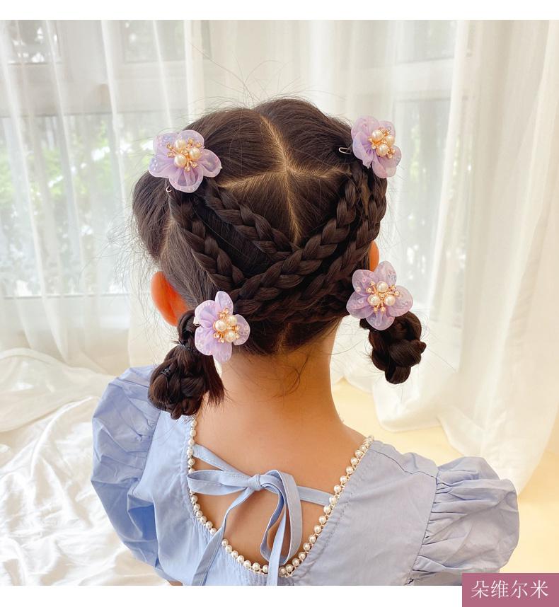 朵维尔米儿童头花女童宝宝小女孩花朵发扣发夹可爱发卡夹子发饰头饰