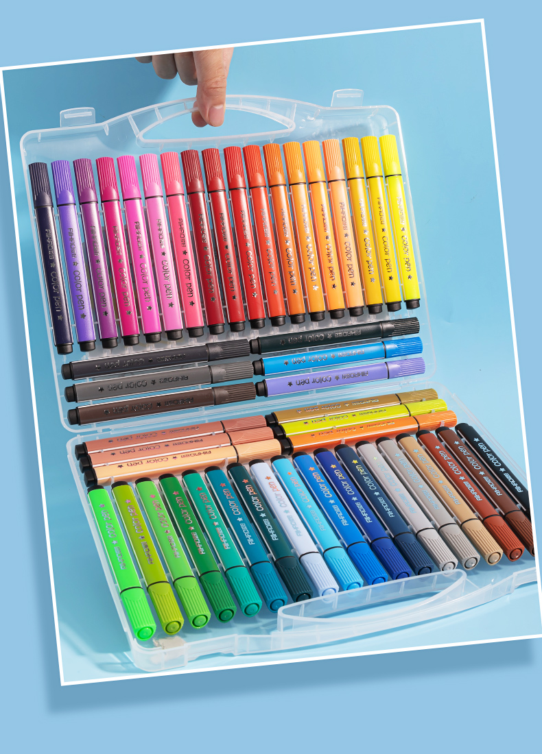 爱好水彩笔儿童安可水洗36色套装12色幼儿园绘画24色宝宝涂色画画笔48