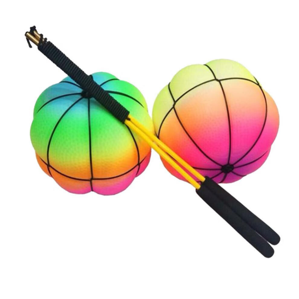 万圣节南瓜球玩具儿童弹力球健身球网红带灯彩虹球老人手摔球彩色甩甩