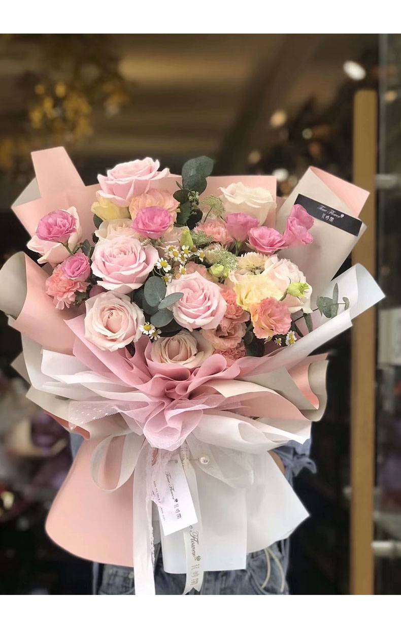 包装纸花束 鲜花包装纸花束花艺材料花篮包花韩式加厚防水双色包花20