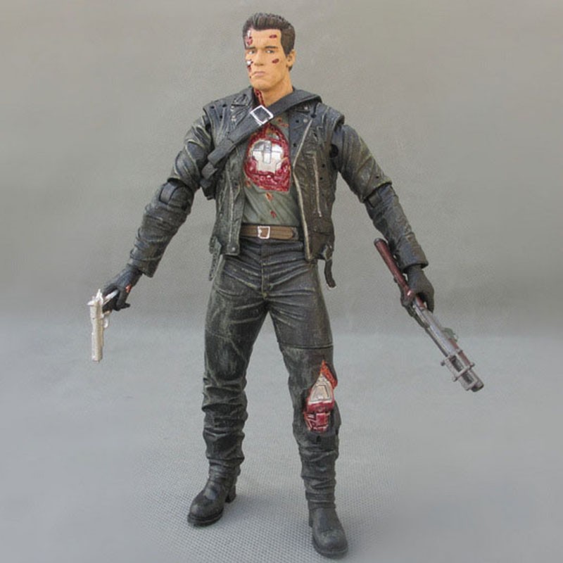 2施瓦辛格t800人偶t1000金属骨架终结者6黑暗命运公仔 完好款